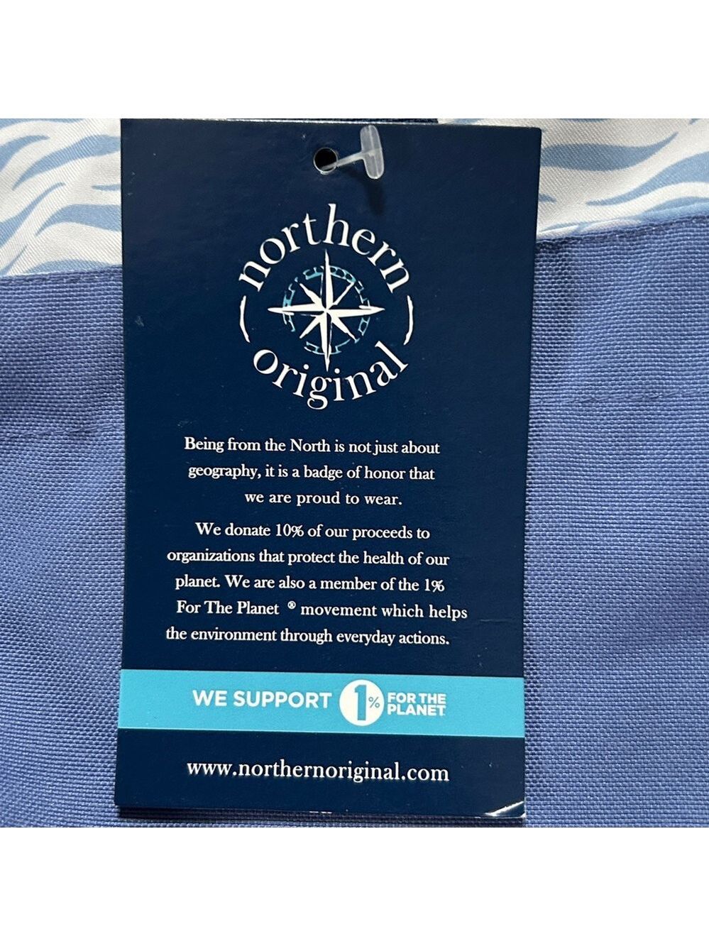 Northern Original Large Capacity Blue Tote Bag with Pink Starfish Graphic NWT - Picture 7 of 10